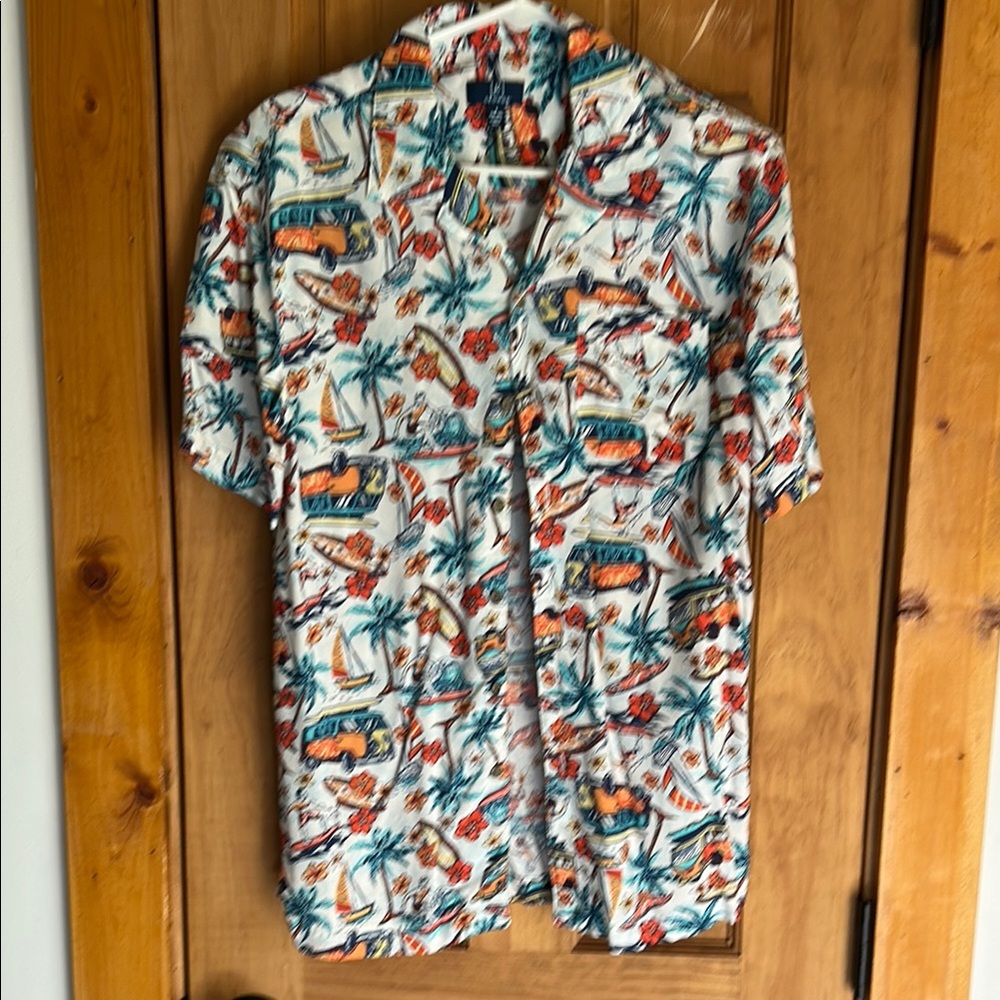 Tropical Print Short Sleeve Shirt